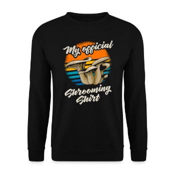 Cueilleur officiel de champignons de cueillette de champignons - Sweat-shirt Unisexe - noir - Devant - Alina (178cm) & Michal (187cm)