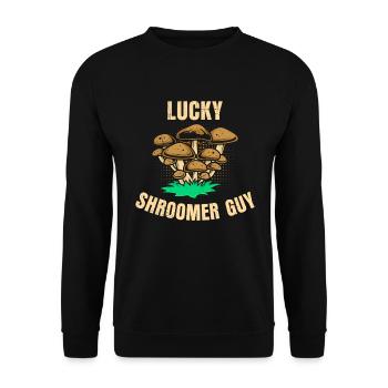 Cueillette de champignons chanceux Cueilleurs de champignons shrooming - Sweat-shirt Unisexe - noir - Devant - Alina (178cm) & Michal (187cm)