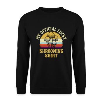 Lucky Shirt Lucky Cueilleurs de champignons Cueilleurs de champignons - Sweat-shirt Unisexe - noir - Devant - Alina (178cm) & Michal (187cm)