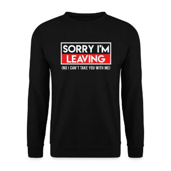 Verabschiedung Kollege letzter Arbeitstag - Unisex Pullover - Schwarz - Vorne - Alina (178cm) & Michal (187cm)