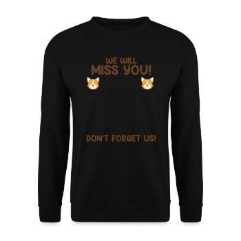 Wir werden dich vermissen Jobwechsel Abschied - Unisex Pullover - Schwarz - Vorne - Alina (178cm) & Michal (187cm)