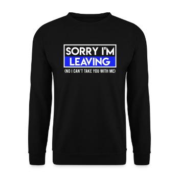 Verabschiedung Kollege letzter Arbeitstag - Unisex Pullover - Schwarz - Vorne - Alina (178cm) & Michal (187cm)