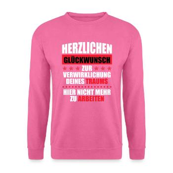 Jobwechsel Arbeitskollege lustig Verabschiedung - Unisex Pullover - Pink - Vorne