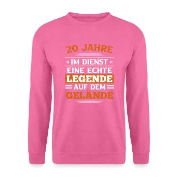 Dienstjubiläum 20 Jahre Firmenjubiläum - Unisex Pullover - Pink - Vorne