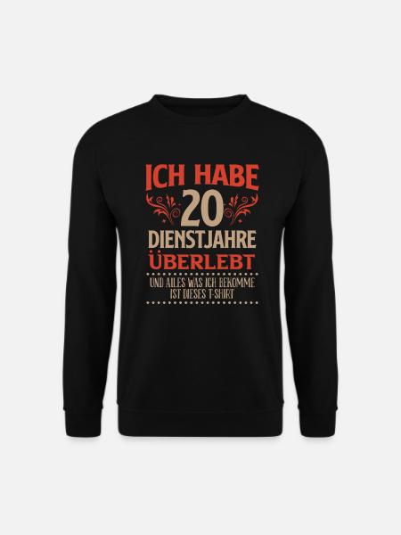 20 Dienstjahre Firmenjubiläum 20 Jahre - Unisex Pullover - Schwarz