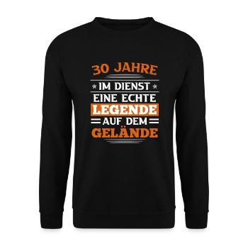 Dienstjubiläum 30 Jahre Firmenjubiläum - Unisex Pullover - Schwarz - Vorne - Alina (178cm) & Michal (187cm)