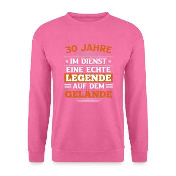 Dienstjubiläum 30 Jahre Firmenjubiläum - Unisex Pullover - Pink - Vorne