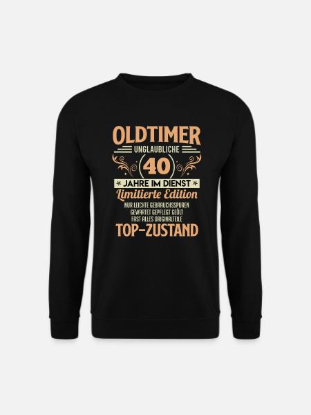 Dienstjubiläum 40 Jahre Firmenjubiläum - Unisex Pullover - Schwarz