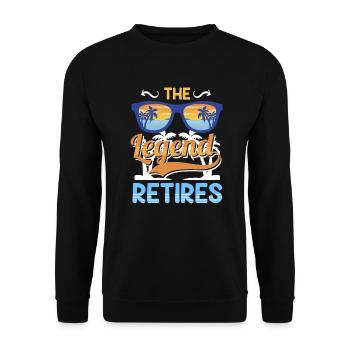 Retirement a legend retires - Unisex Sweatshirt - black - Front - Alina (178cm) & Michal (187cm)