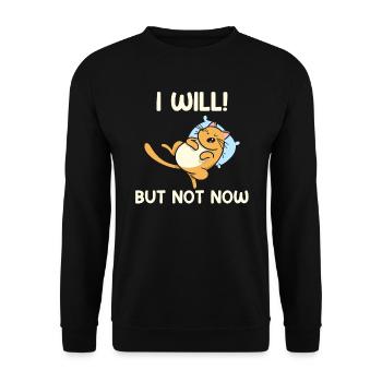 But I don't do it now - Unisex Sweatshirt - black - Front - Alina (178cm) & Michal (187cm)