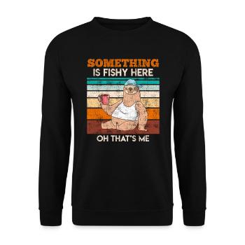 irgendwas ist hier faul oh das bin ja ich - Unisex Pullover - Schwarz - Vorne - Alina (178cm) & Michal (187cm)