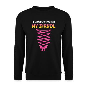 Mon dirndl levé i ned trouvé - Sweat-shirt Unisexe - noir - Devant - Alina (178cm) & Michal (187cm)