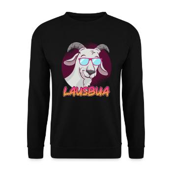 Lausbub - Unisex Pullover - Schwarz - Vorne - Alina (178cm) & Michal (187cm)