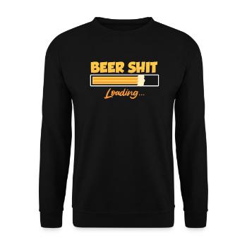 Bierschiss loading - Unisex Pullover - Schwarz - Vorne - Alina (178cm) & Michal (187cm)