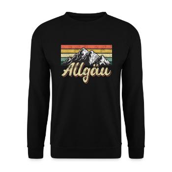 Allgäu - Unisex Pullover - Schwarz - Vorne - Alina (178cm) & Michal (187cm)