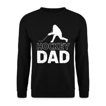 Eishockey Vater Hockey Papa - Unisex Pullover - Schwarz - Vorne - Alina (178cm) & Michal (187cm)