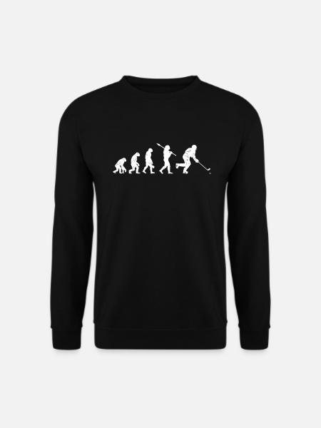 Eishockey Spieler Evolution - Unisex Pullover - Schwarz