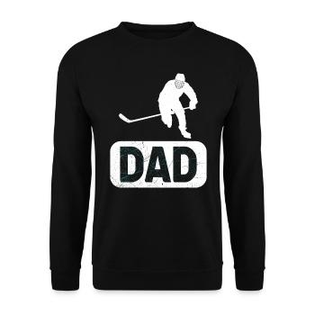 Eishockey Vater Hockey Papa - Unisex Pullover - Schwarz - Vorne - Alina (178cm) & Michal (187cm)