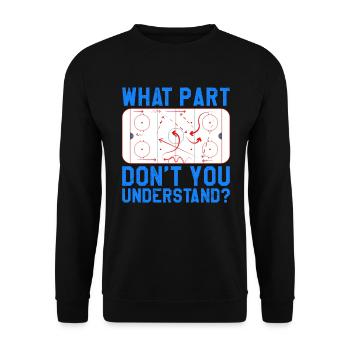 Ice Hockey Game Tactics Hockey Coach Team - Unisex Sweatshirt - black - Front - Alina (178cm) & Michal (187cm)