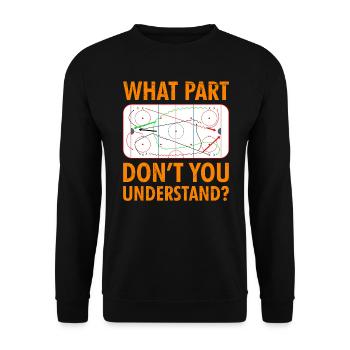 Ice Hockey Game Tactics Hockey Coach Team - Unisex Sweatshirt - black - Front - Alina (178cm) & Michal (187cm)