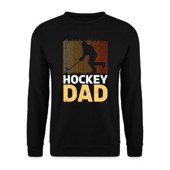 Eishockey Vater Hockey Papa - Unisex Pullover - Schwarz - Vorne - Alina (178cm) & Michal (187cm)