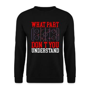 Ice Hockey Game Tactics Hockey Coach Team - Unisex Sweatshirt - black - Front - Alina (178cm) & Michal (187cm)