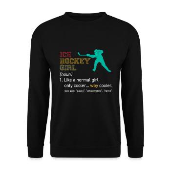 Définition Hockey Filles - Sweat-shirt Unisexe - noir - Devant - Alina (178cm) & Michal (187cm)