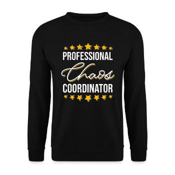 Arbeit Professineller Chaos Koordinator Kollege - Unisex Pullover - Schwarz - Vorne - Alina (178cm) & Michal (187cm)