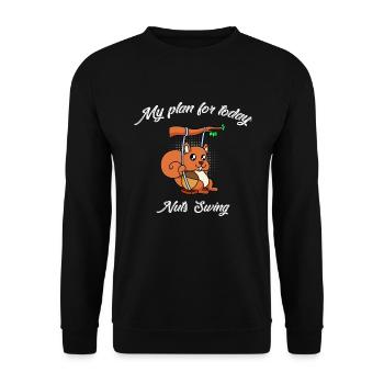 Mon plan pour aujourd’hui collègue de travail au travail - Sweat-shirt Unisexe - noir - Devant - Alina (178cm) & Michal (187cm)