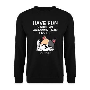 Job change colleague Farewell new job - Unisex Sweatshirt - black - Front - Alina (178cm) & Michal (187cm)