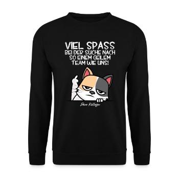 Jobwechsel Kollege Abschied neuer Job - Unisex Pullover - Schwarz - Vorne - Alina (178cm) & Michal (187cm)