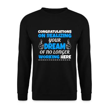 Job change great colleague retirement - Unisex Sweatshirt - black - Front - Alina (178cm) & Michal (187cm)