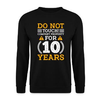 10 ans de service anniversaire 10 ans de travail - Sweat-shirt Unisexe - noir - Devant - Alina (178cm) & Michal (187cm)