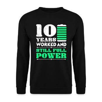 Anniversaire de service 10 ans anniversaire de l’entreprise - Sweat-shirt Unisexe - noir - Devant - Alina (178cm) & Michal (187cm)