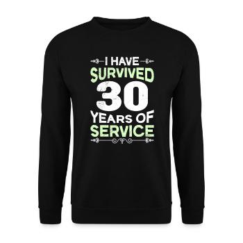 30 Jahre Arbeitsjubiläum 30 Dienstjahre - Unisex Pullover - Schwarz - Vorne - Alina (178cm) & Michal (187cm)