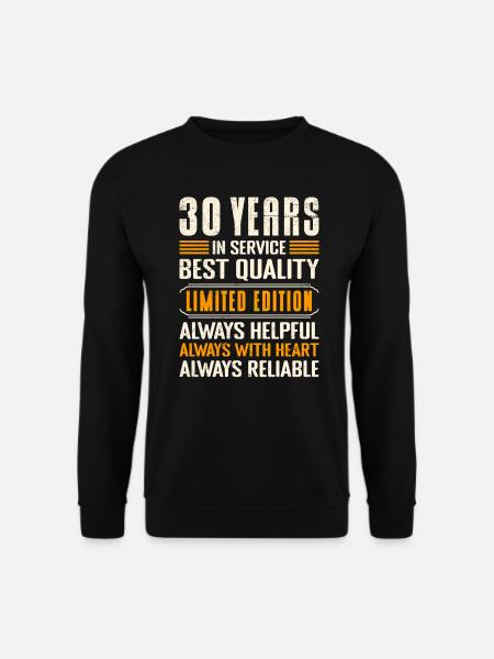 30 Jahre Dienstjubiläum 30 Jahre Arbeit - Unisex Pullover - Schwarz