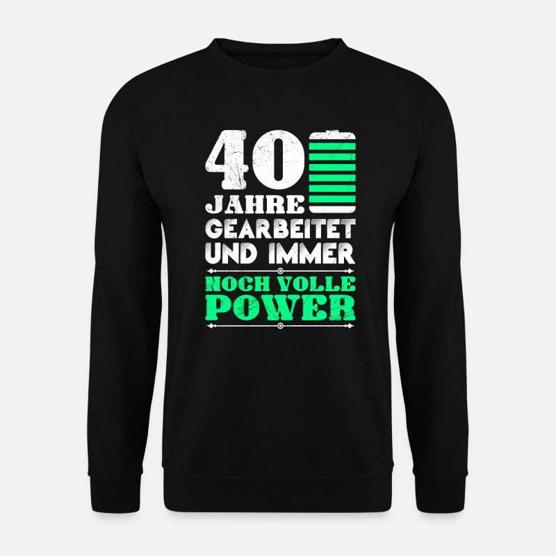 Dienstjubiläum 40 Jahre Firmenjubiläum - Unisex Pullover - Schwarz