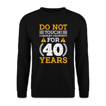 40 years of company ownership 40 years of work anniversary - Unisex Sweatshirt - black - Front - Alina (178cm) & Michal (187cm)