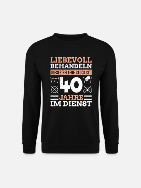 Dienstjubiläum 40 Jahre Arbeit Firmenjubiläum - Unisex Pullover - Schwarz