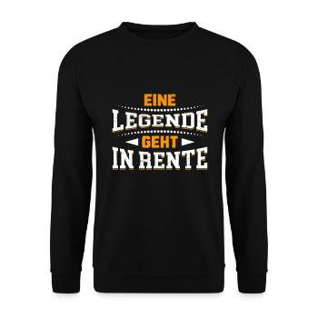 Abschied Legende geht in Rente Kollege - Unisex Pullover - Schwarz - Vorne - Alina (178cm) & Michal (187cm)