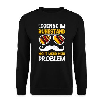 Legende im Ruhestand Arbeitskollege - Unisex Pullover - Schwarz - Vorne - Alina (178cm) & Michal (187cm)