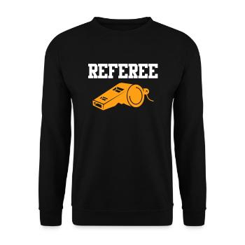 Arbitre sifflet arbitre - Sweat-shirt Unisexe - noir - Devant - Alina (178cm) & Michal (187cm)