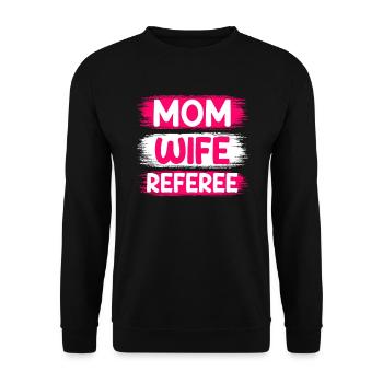 Maman Femme Arbitre Maman Femme Arbitre - Sweat-shirt Unisexe - noir - Devant - Alina (178cm) & Michal (187cm)