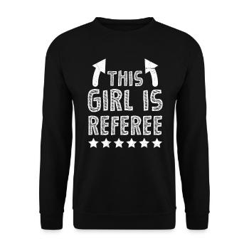 Cette femme est arbitre dames arbitre - Sweat-shirt Unisexe - noir - Devant - Alina (178cm) & Michal (187cm)