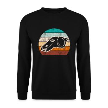 Arbitre de pipe Shiri vintage - Sweat-shirt Unisexe - noir - Devant - Alina (178cm) & Michal (187cm)