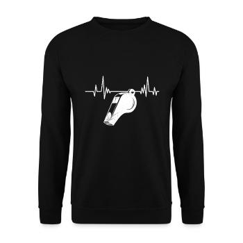 Battement de cœur de l’arbitre - Sweat-shirt Unisexe - noir - Devant - Alina (178cm) & Michal (187cm)