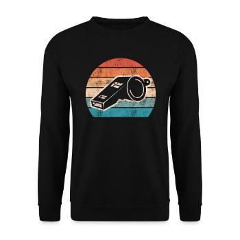 Arbitre de pipe Shiri vintage - Sweat-shirt Unisexe - noir - Devant - Alina (178cm) & Michal (187cm)