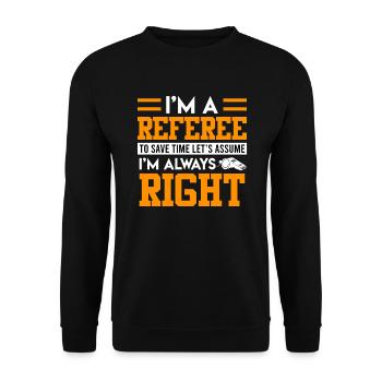 Je suis l’arbitre - Sweat-shirt Unisexe - noir - Devant - Alina (178cm) & Michal (187cm)