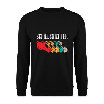 Schiedsrichter Evolution Schiri - Unisex Pullover - Schwarz - Vorne - Alina (178cm) & Michal (187cm)