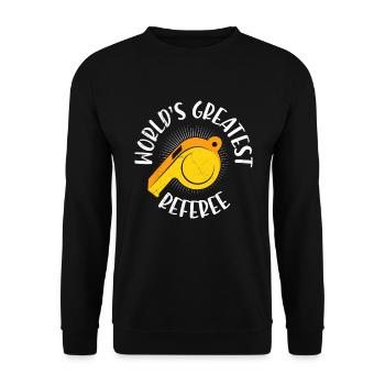 World's best referee - Unisex Sweatshirt - black - Front - Alina (178cm) & Michal (187cm)